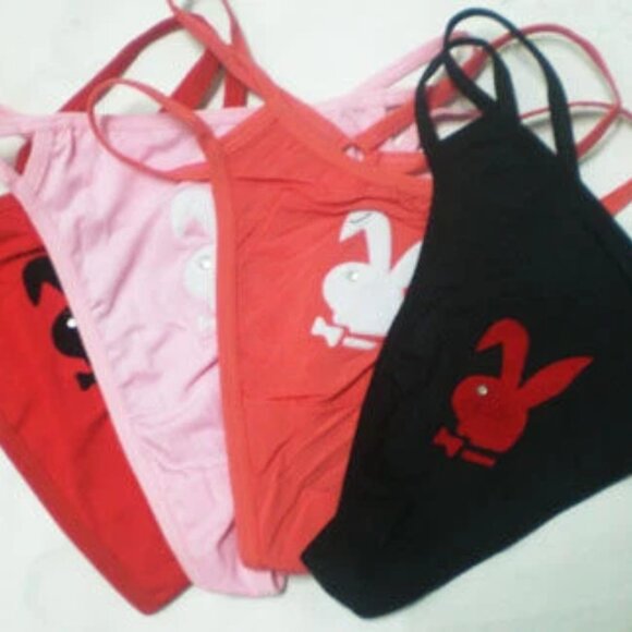 WOMENS Bunny Thong Choice Color Black Red Pink One Size Small Up To 32" NWOT - Picture 3 of 15